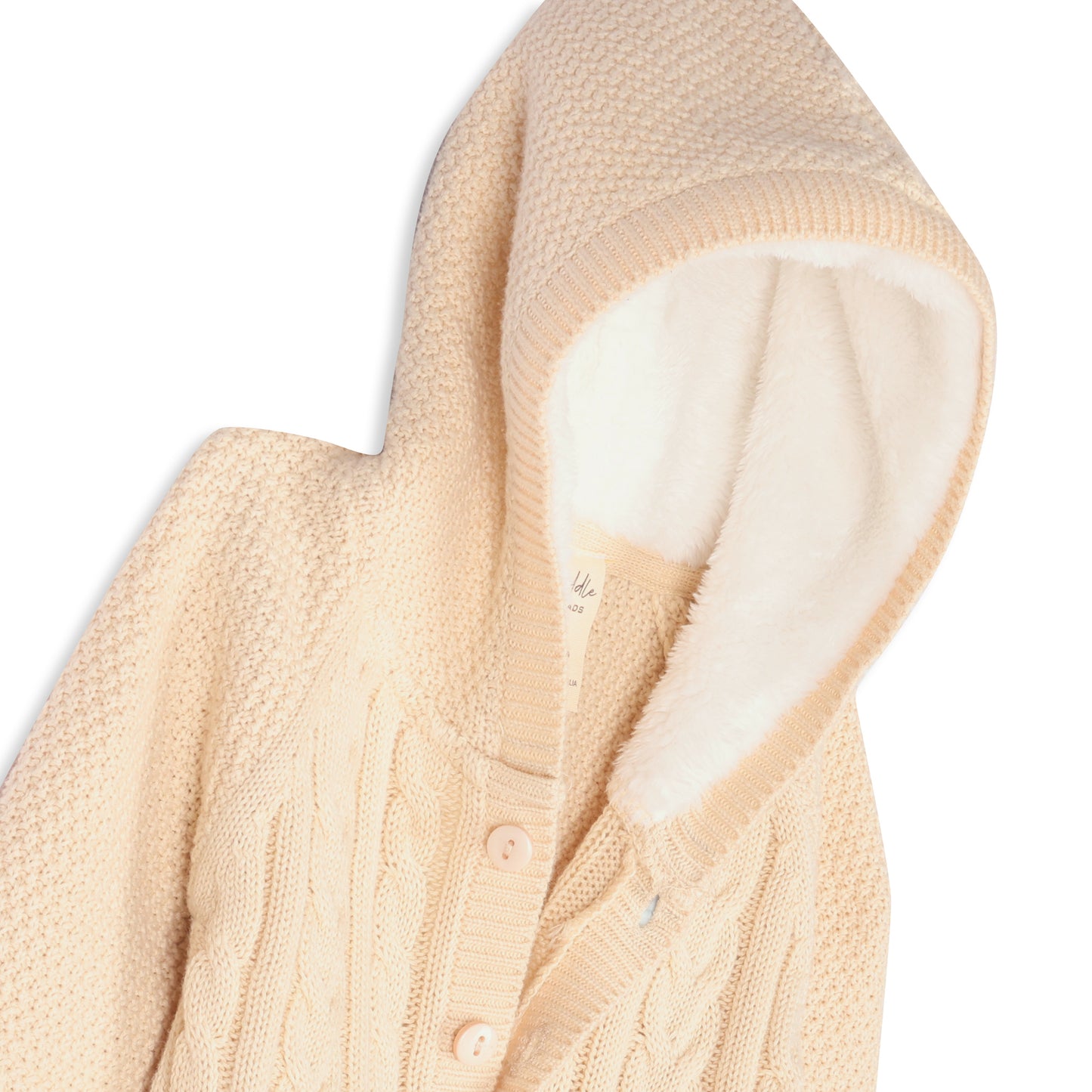Ivory Cloud Hooded Knit Growsuit