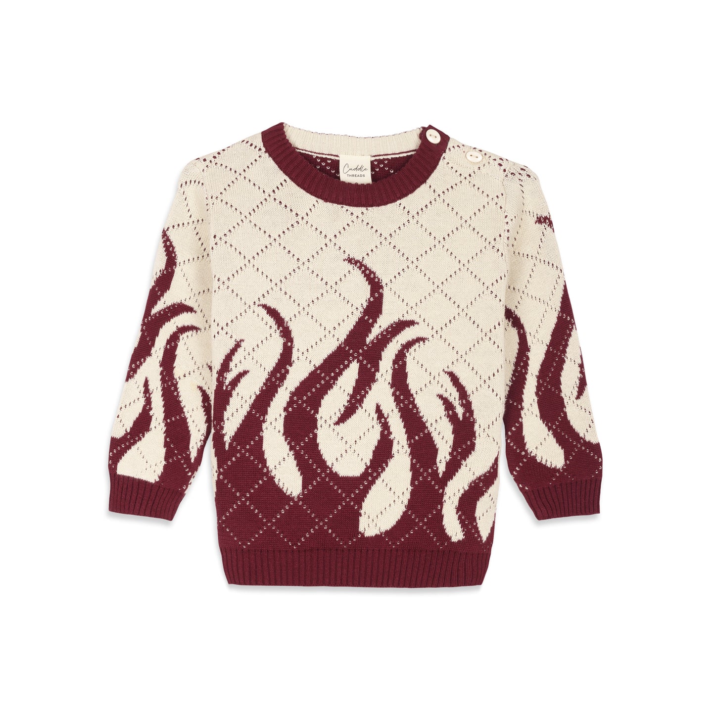 Crimson Firestorm Knit Jumper