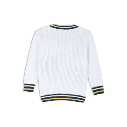 Green Stripe Baby Cardigan