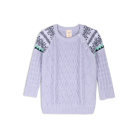 Lavender Aztec Sweater