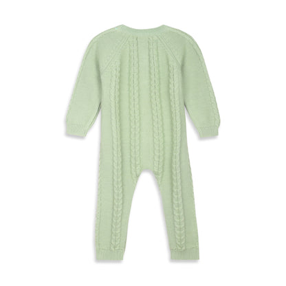 Sage Cable Knit Growsuit