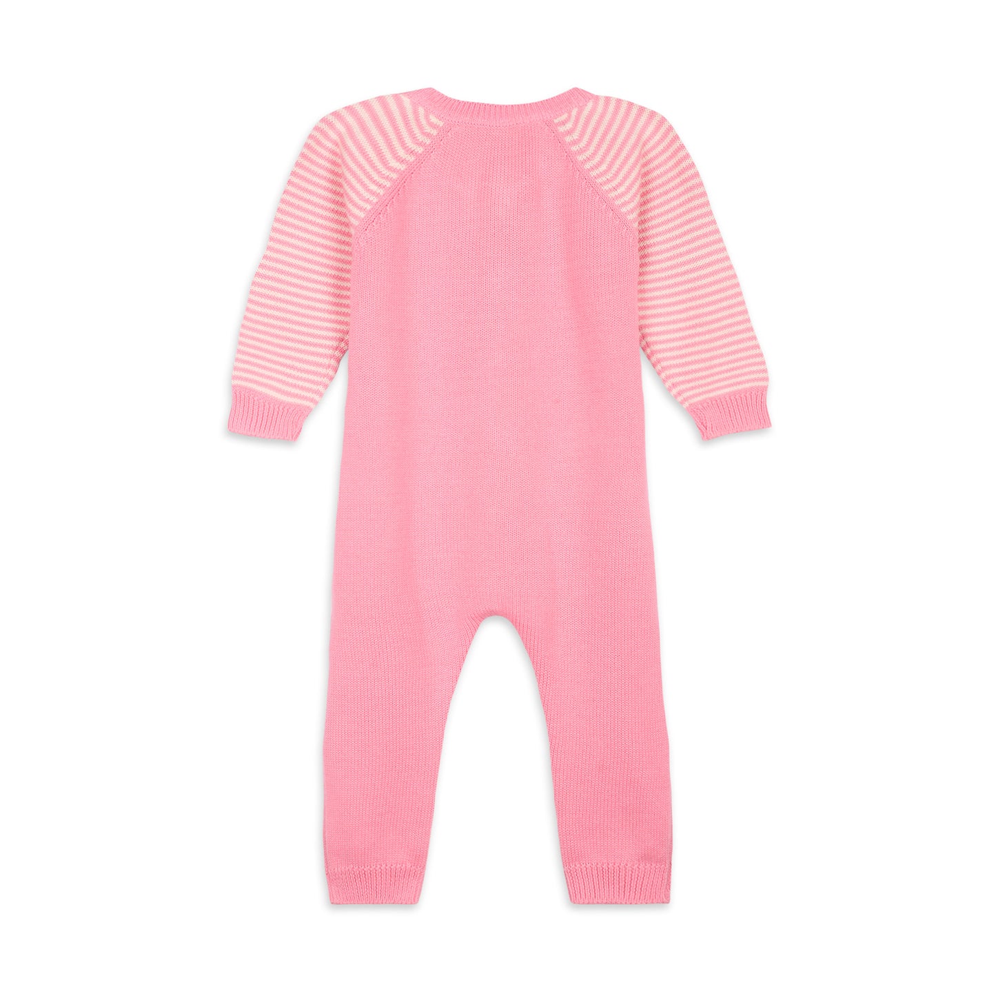 Stripey Pink Knit Growsuit