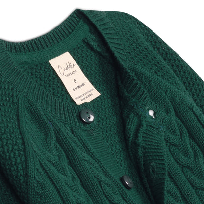 Forest Fern Cable Knit Growsuit