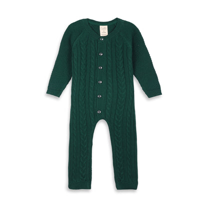 Forest Fern Cable Knit Growsuit