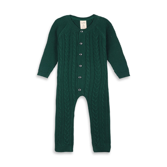 Forest Fern Cable Knit Growsuit