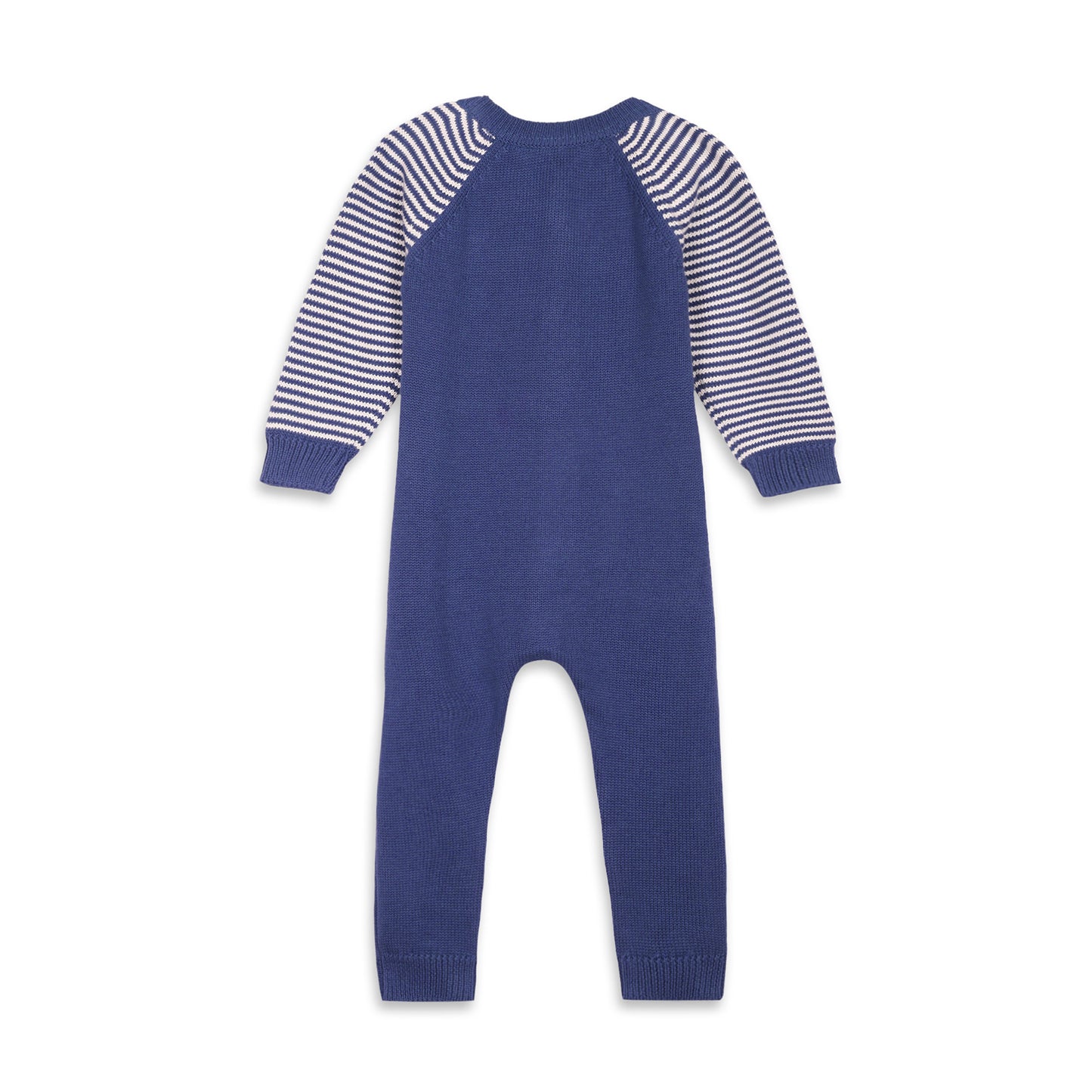 Stripey Blue Knit Growsuit