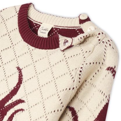 Crimson Firestorm Knit Jumper