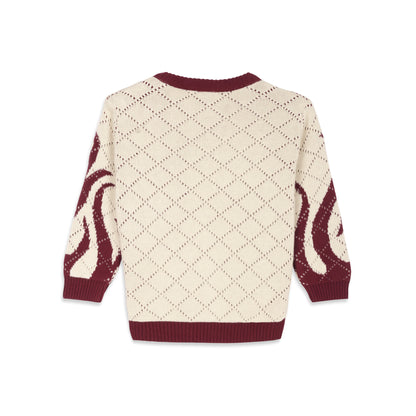 Crimson Firestorm Knit Jumper