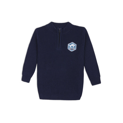 Navy Zip-Up Jumper